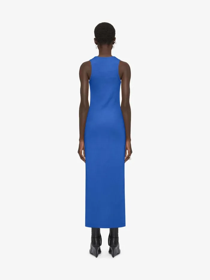 Givenchy Tank Dress In Knit Iris Purple Women Dresses