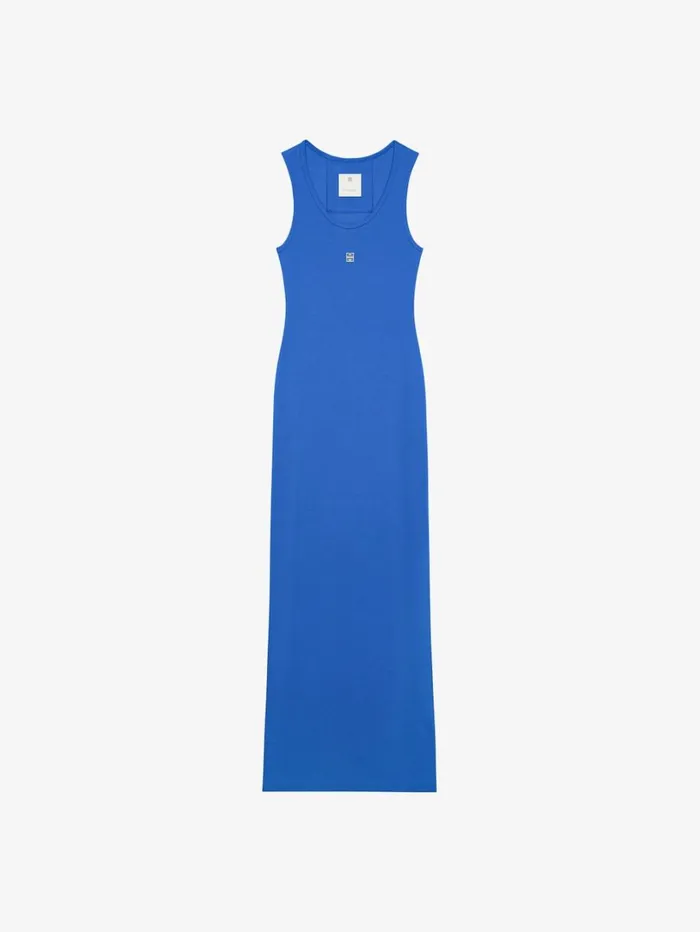 Givenchy Tank Dress In Knit Iris Purple Women Dresses