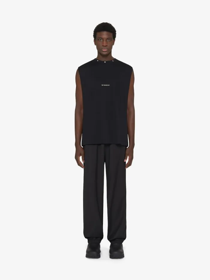 Givenchy Tank Top In Cotton GIVENCHY Tarot Black Men TShirts