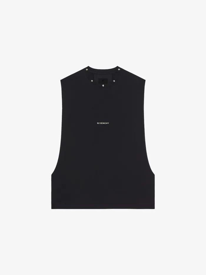 Givenchy Tank Top In Cotton GIVENCHY Tarot Black Men TShirts