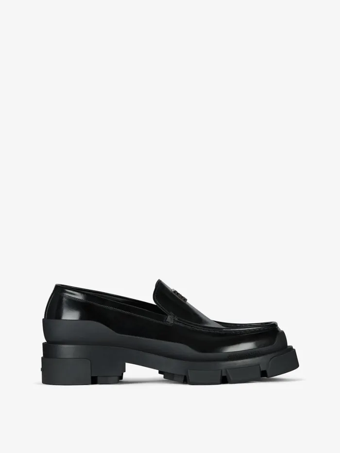 Givenchy Terra Loafer In Brushed Leather Black Men Boots and Loafers