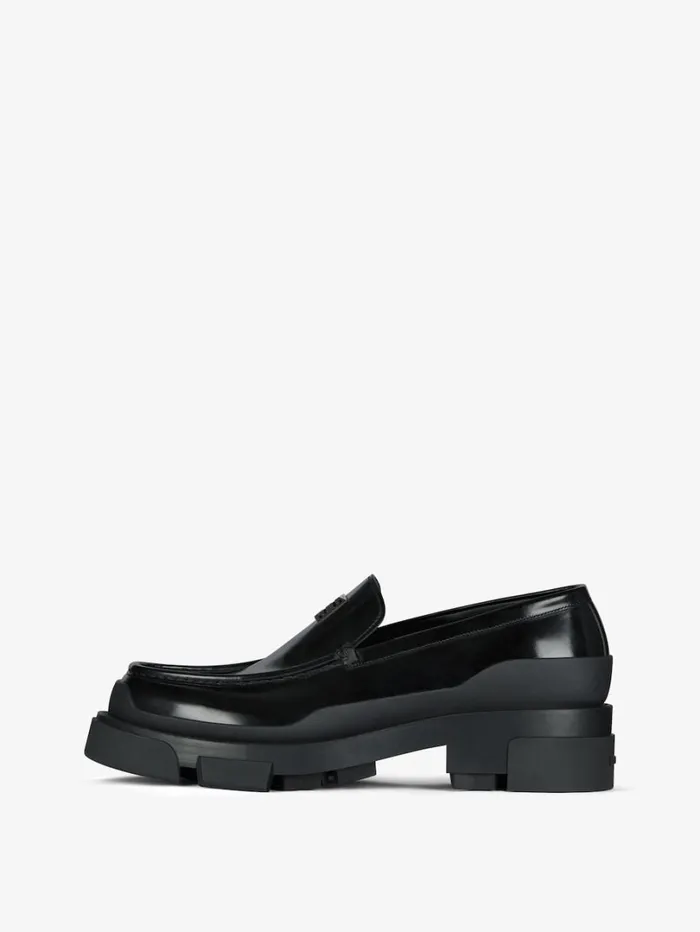 Givenchy Terra Loafer In Brushed Leather Black Men Boots and Loafers Givenchy Terra Loafer In Brushed Leather Black Men Boots and Loafers