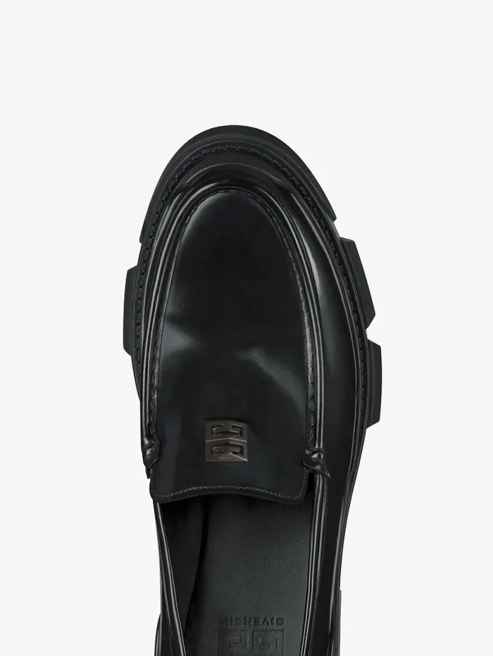 Givenchy Terra Loafer In Brushed Leather Black Men Boots and Loafers Givenchy Terra Loafer In Brushed Leather Black Men Boots and Loafers