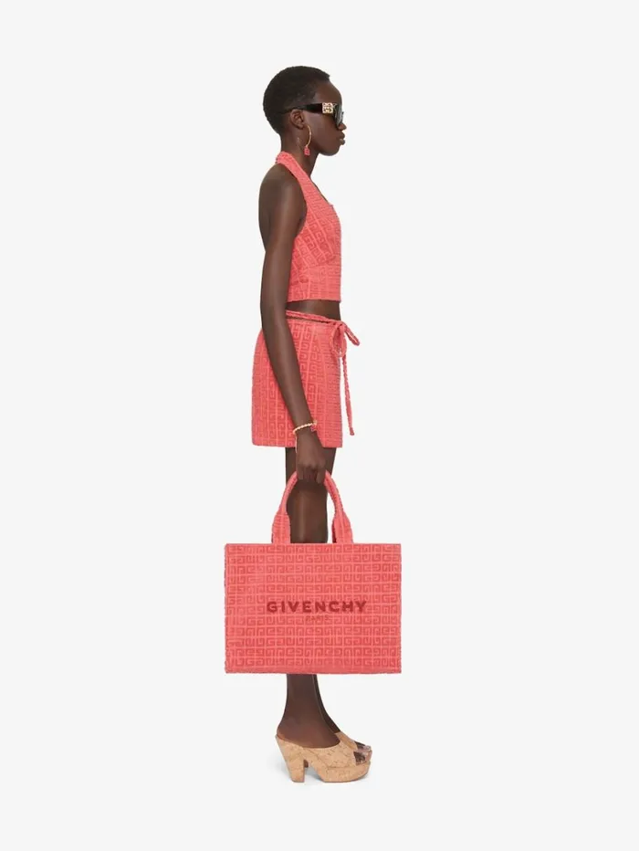 Givenchy Top In 4G Cotton Towelling Coral Women Tops and Shirts