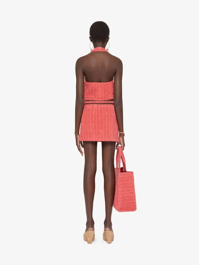 Givenchy Top In 4G Cotton Towelling Coral Women Tops and Shirts