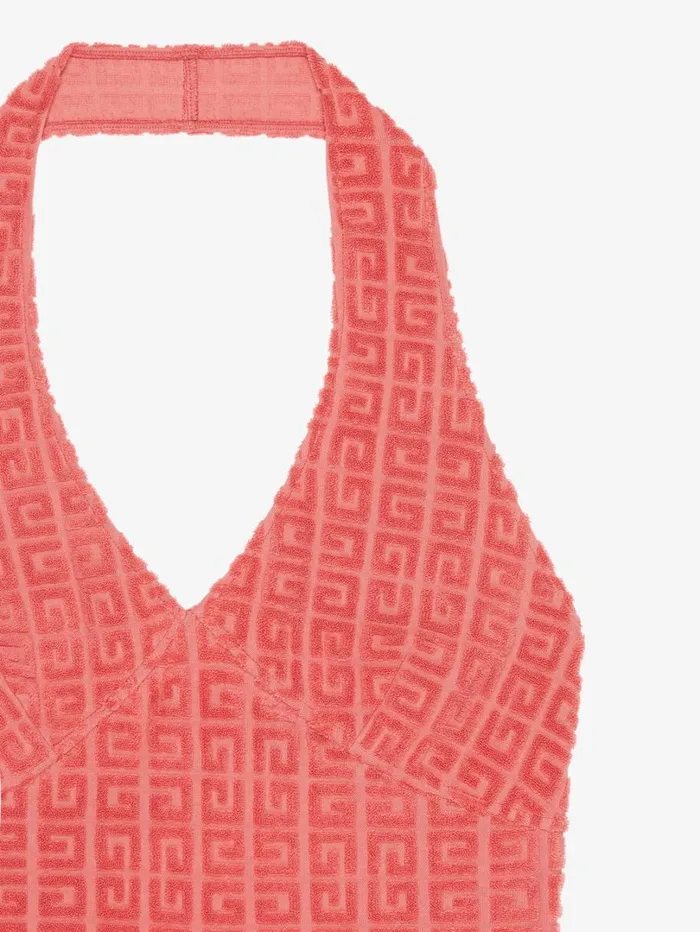 Givenchy Top In 4G Cotton Towelling Coral Women Tops and Shirts