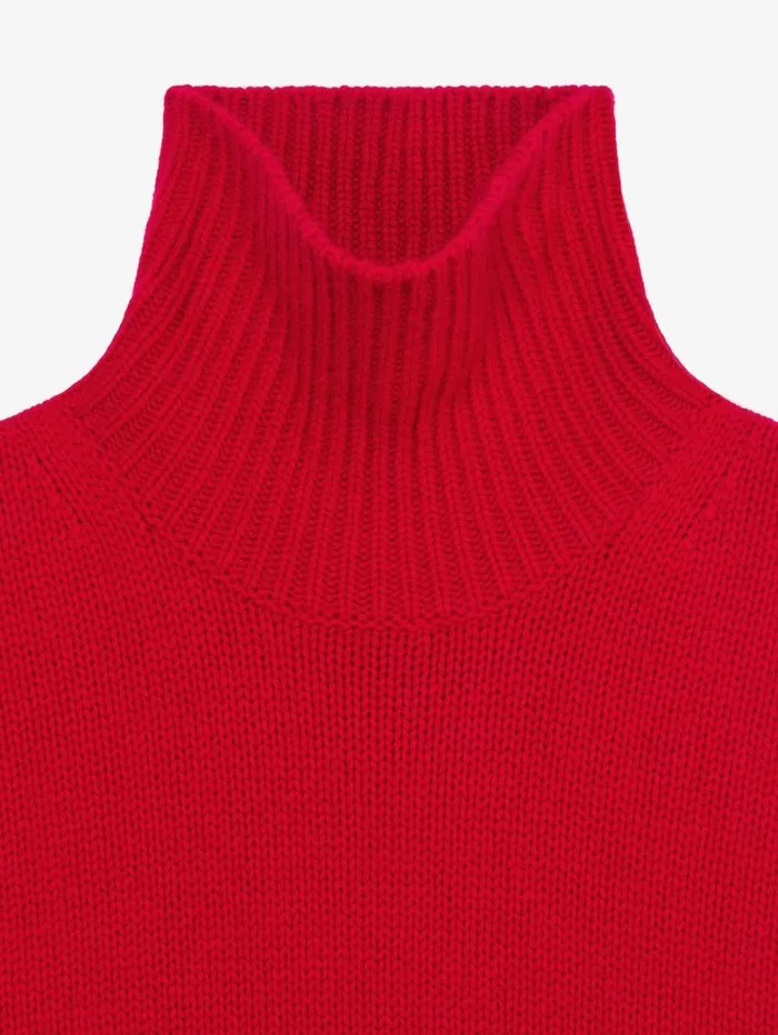 Givenchy Turtleneck Sweater In Cashmere Vermillon Women Knitwear