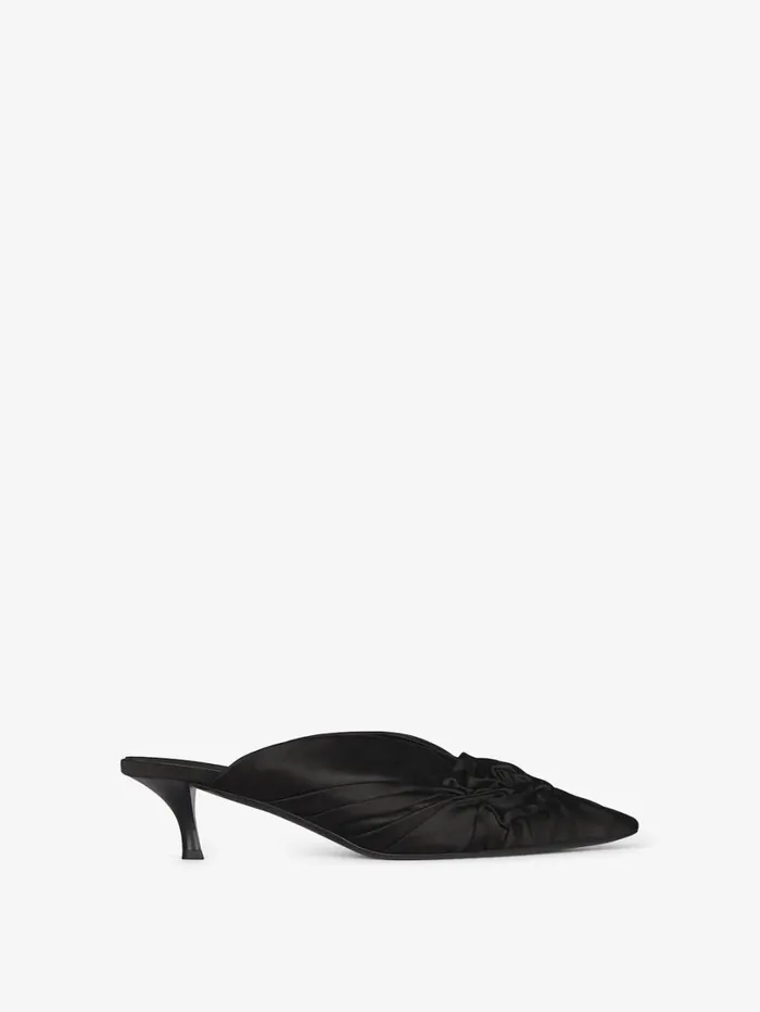 Givenchy Twist Mules In Satin Black Women Heels