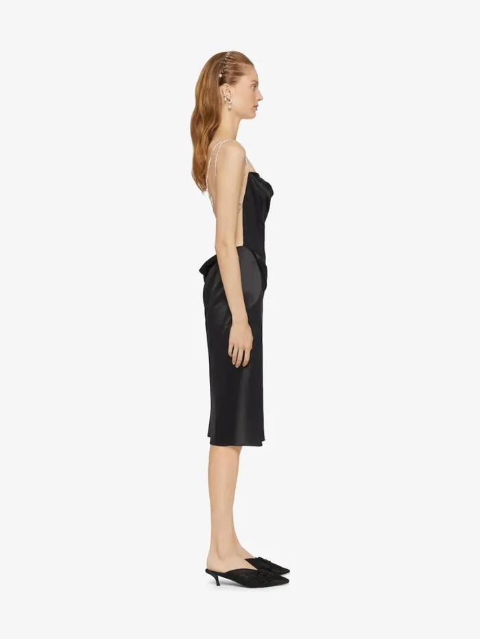 Givenchy Twist Mules In Satin Black Women Heels Givenchy Twist Mules In Satin Black Women Heels
