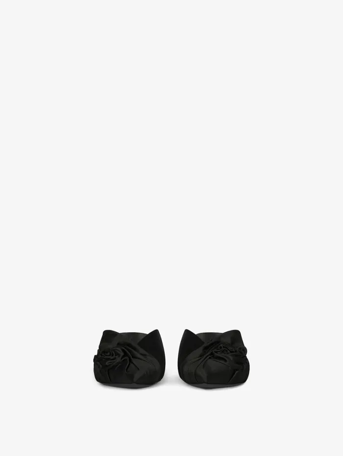 Givenchy Twist Mules In Satin Black Women Heels Givenchy Twist Mules In Satin Black Women Heels