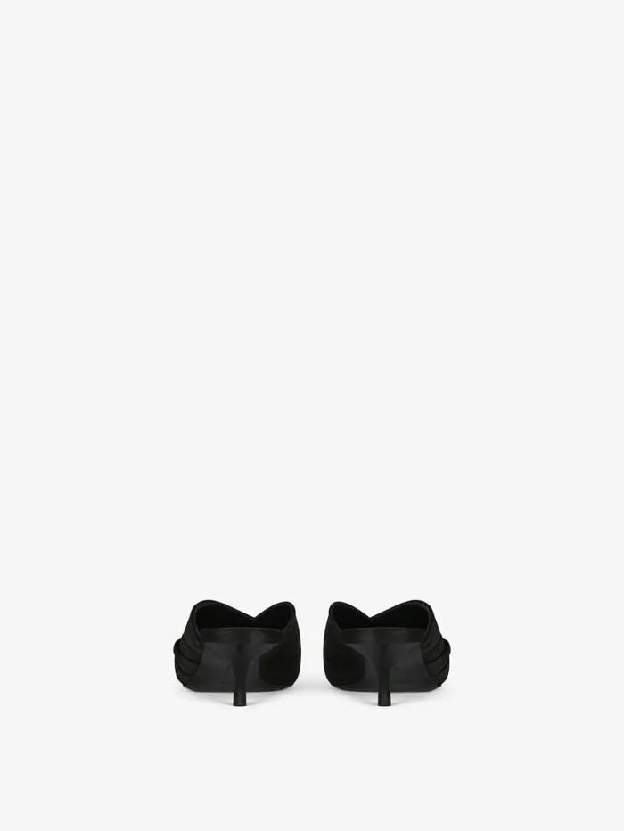 Givenchy Twist Mules In Satin Black Women Heels Givenchy Twist Mules In Satin Black Women Heels