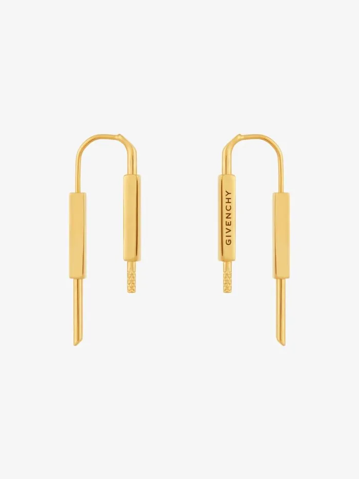 Givenchy U Lock Earrings In Metal Golden Yellow WomenMen Jewelry