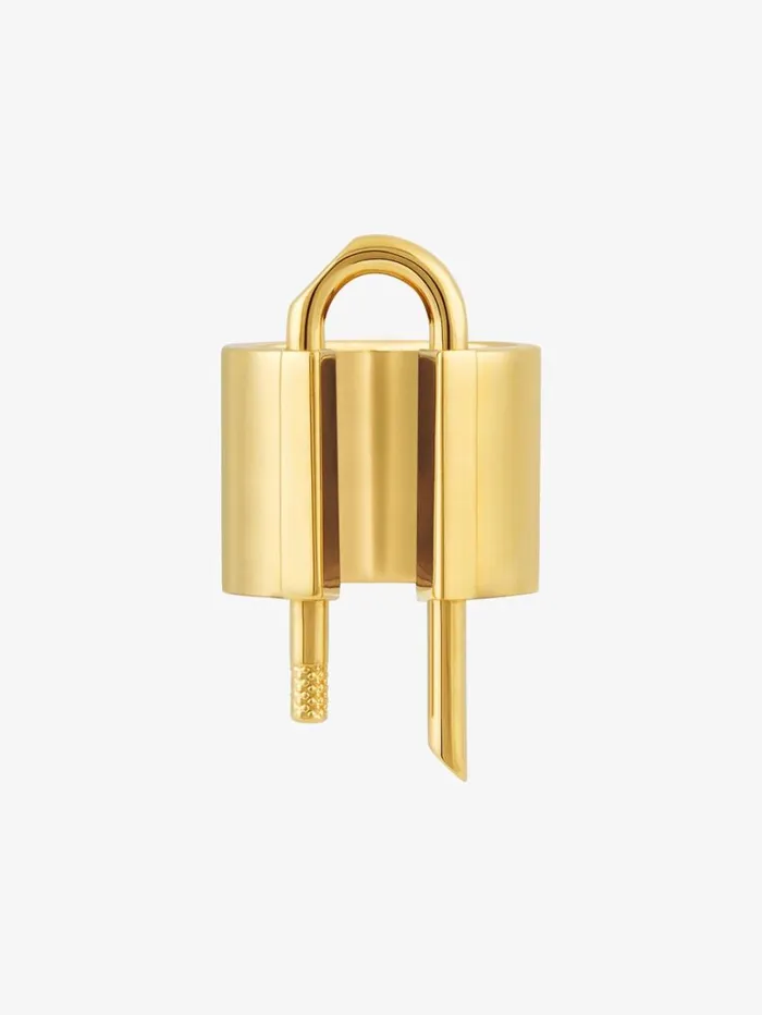 Givenchy U Lock Ring In Metal Golden Yellow WomenMen Jewelry
