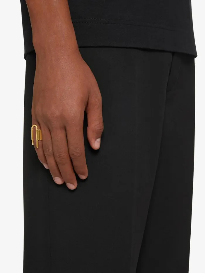 Givenchy U Lock Ring In Metal Golden Yellow WomenMen Jewelry Givenchy U Lock Ring In Metal Golden Yellow WomenMen Jewelry
