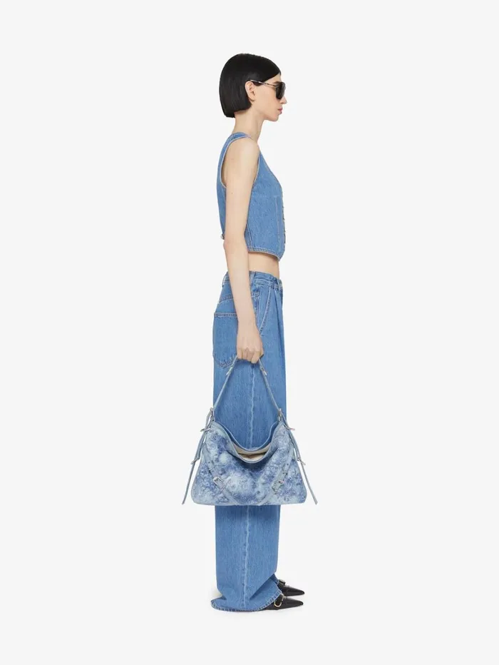Givenchy Voyou Waistcoat In Denim Deep Blue Women Tops and Shirts