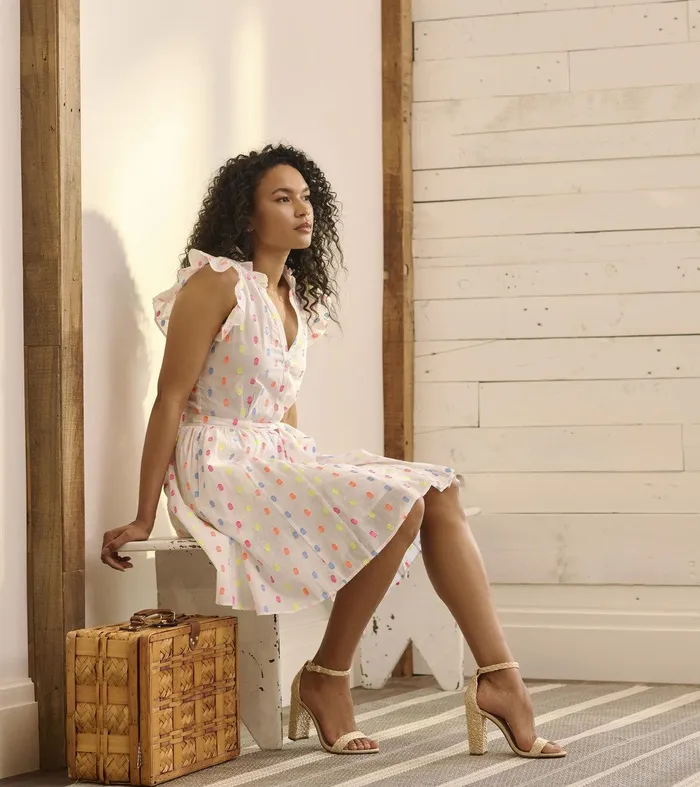 Godet Belted Dress 8211 Summer Dots Hatley