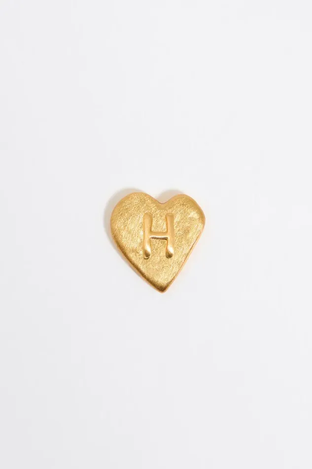 Gold Heart Letter H Earrings Gold Women Bimba Y Lola Alphabet Gold Heart Letter H Earrings Gold Women Bimba Y Lola Alphabet