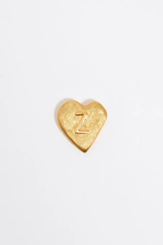 Gold Heart Letter Z Earrings Gold Women Bimba Y Lola Alphabet Gold Heart Letter Z Earrings Gold Women Bimba Y Lola Alphabet