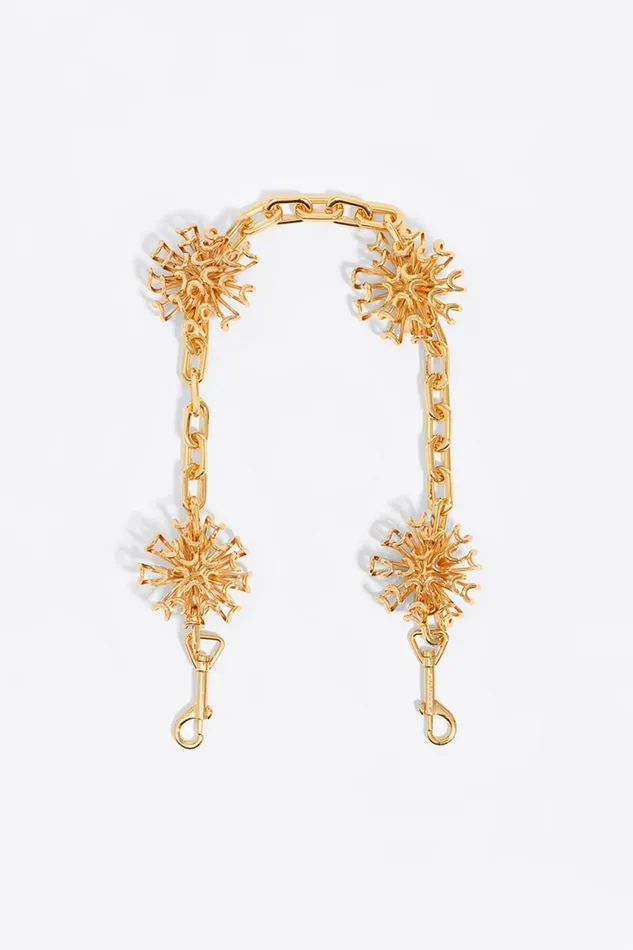 Gold Metal Chrysanthemums Bag Chain Gold Women Bimba Y Lola Bag Charms