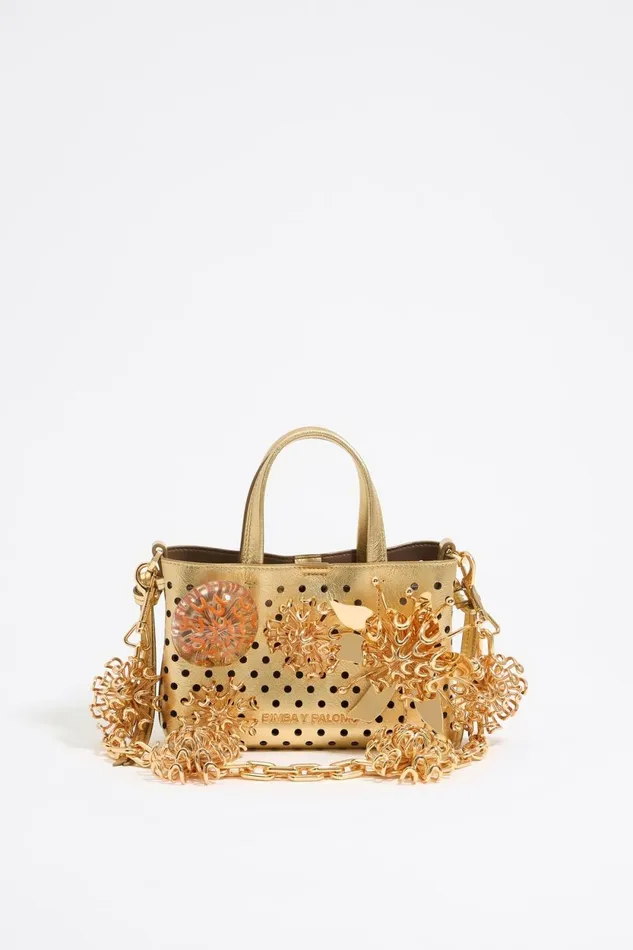Gold Metal Chrysanthemums Bag Chain Gold Women Bimba Y Lola Bag Charms Gold Metal Chrysanthemums Bag Chain Gold Women Bimba Y Lola Bag Charms