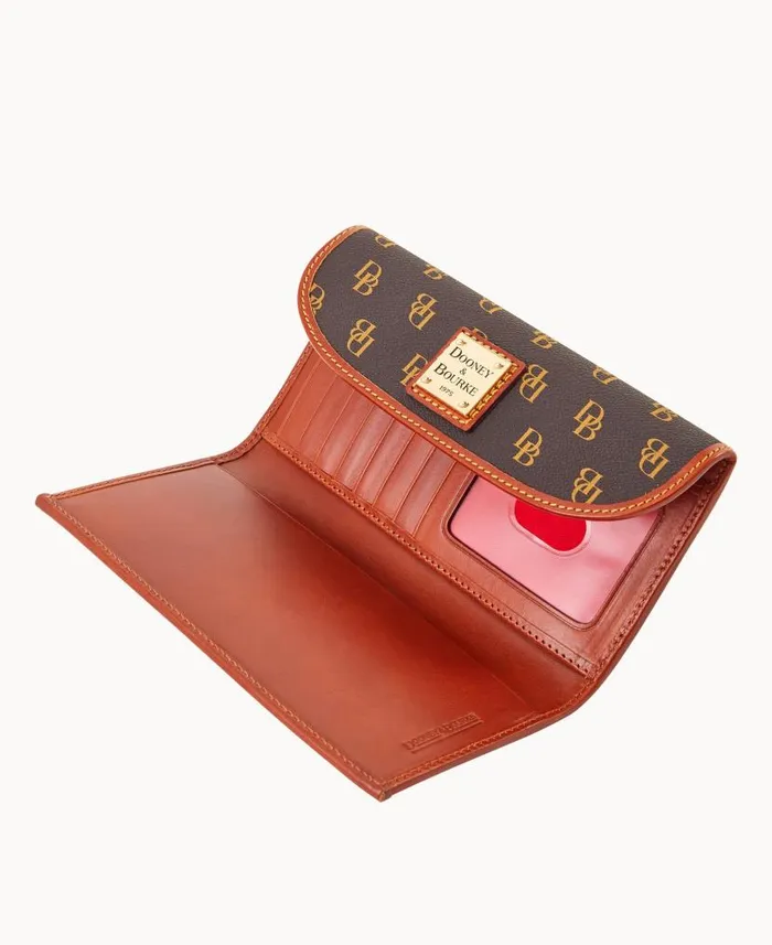 Gretta Continental Clutch Brown Tmoro ManWoman Dooney and Bourke Wallets Gretta Continental Clutch Brown Tmoro ManWoman Dooney and Bourke Wallets