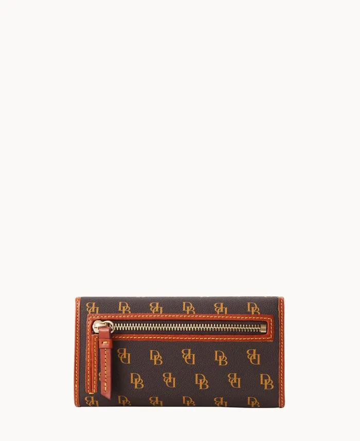 Gretta Continental Clutch Brown Tmoro ManWoman Dooney and Bourke Wallets Gretta Continental Clutch Brown Tmoro ManWoman Dooney and Bourke Wallets