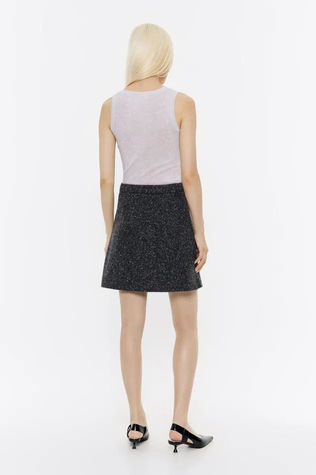 Grey Aline Miniskirt Grey Women Bimba Y Lola Skirts Grey Aline Miniskirt Grey Women Bimba Y Lola Skirts