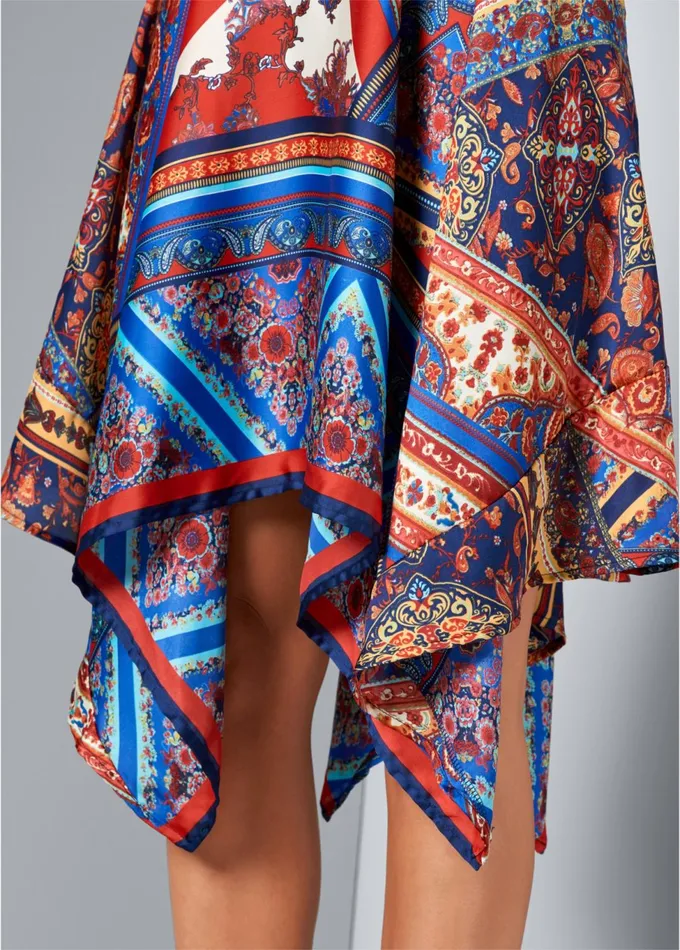 HANDKERCHIEF HEM DRESS Navy Multi Women VENUS Sundresses