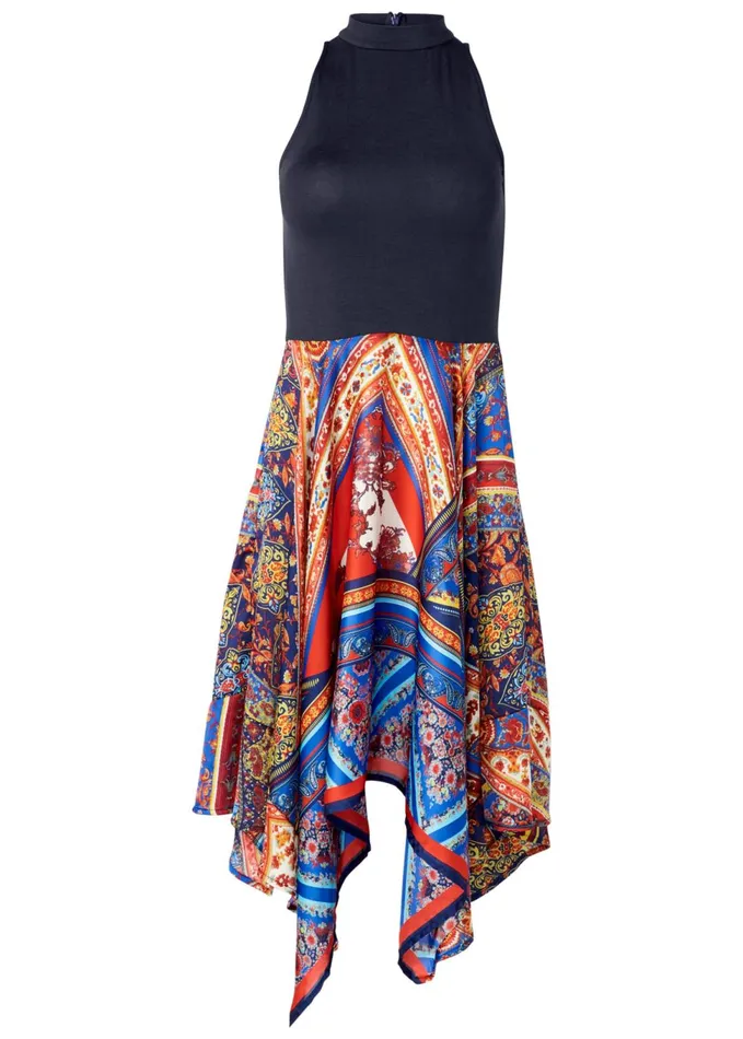 HANDKERCHIEF HEM DRESS Navy Multi Women VENUS Sundresses