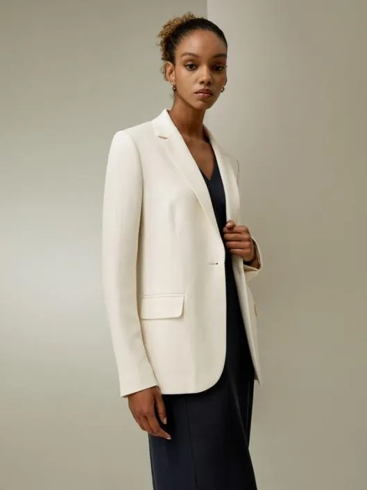 Heavy Silk Crepe Blazer 8211 Tailored Elegance For Office And Evening Women Lilysilk Essentials