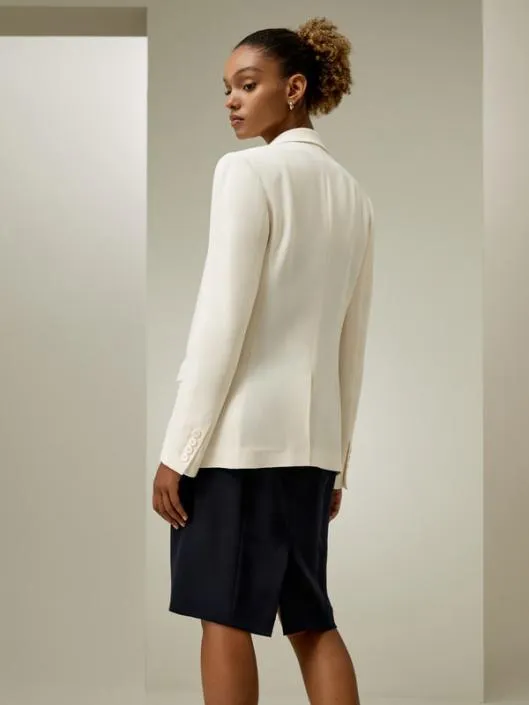 Heavy Silk Crepe Blazer 8211 Tailored Elegance For Office And Evening Women Lilysilk Essentials