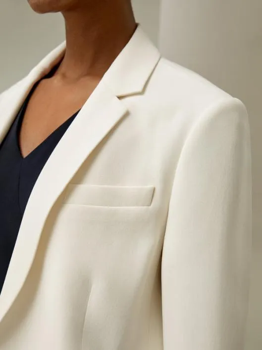 Heavy Silk Crepe Blazer 8211 Tailored Elegance For Office And Evening Women Lilysilk Essentials