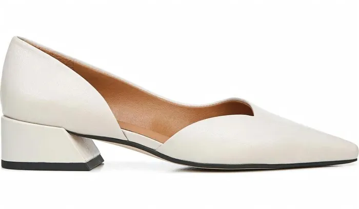 Heels Women Franco Sarto Sarto Monana Block Heel Pump Bone Leather