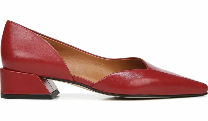 Heels Women Franco Sarto Sarto Monana Block Heel Pump Campari Leather