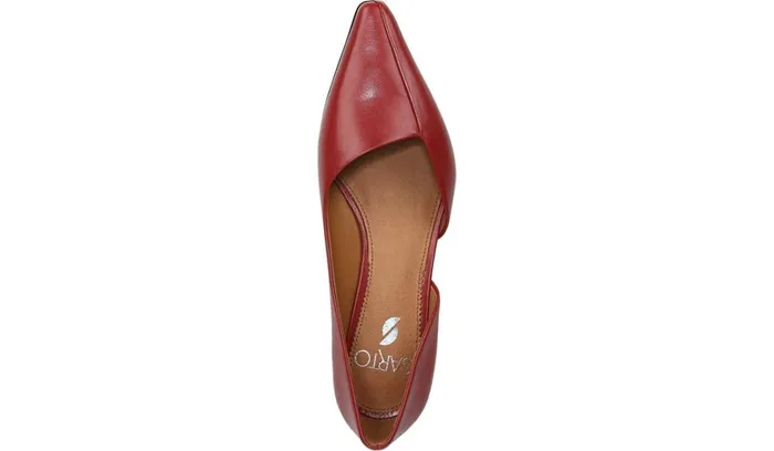 Heels Women Franco Sarto Sarto Monana Block Heel Pump Campari Leather