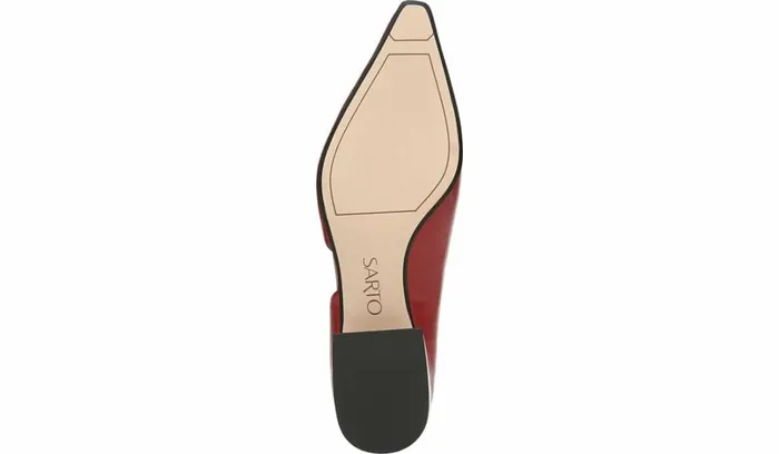 Heels Women Franco Sarto Sarto Monana Block Heel Pump Campari Leather