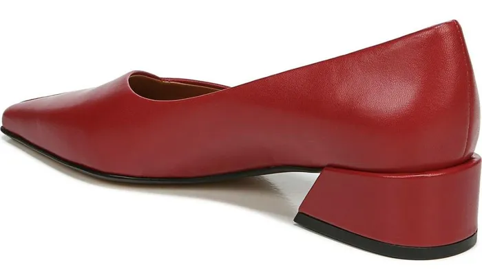 Heels Women Franco Sarto Sarto Monana Block Heel Pump Campari Leather