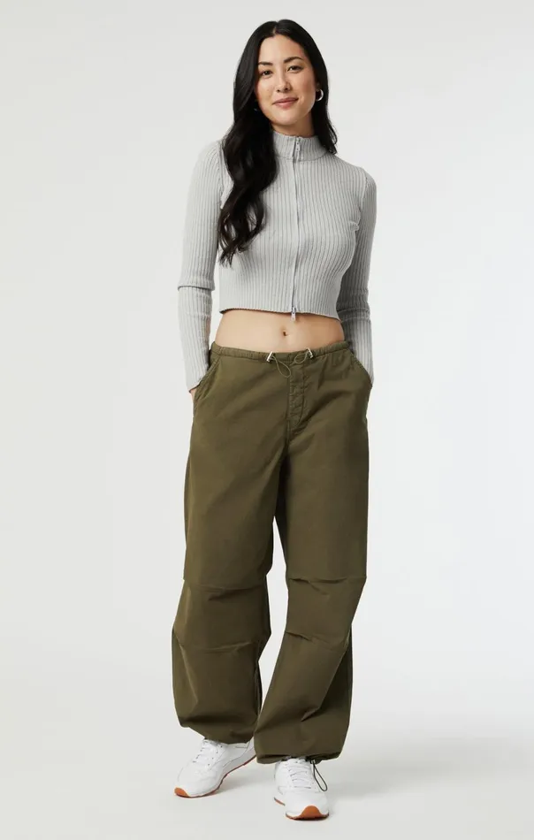 Hill Parachute Pants In Khaki Move Women Mavi Jeans Pants
