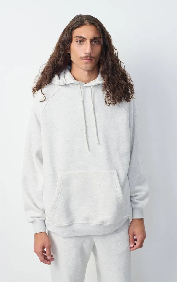 Hoodie Baptown Heather Grey Men American Vintage Sweatshirts