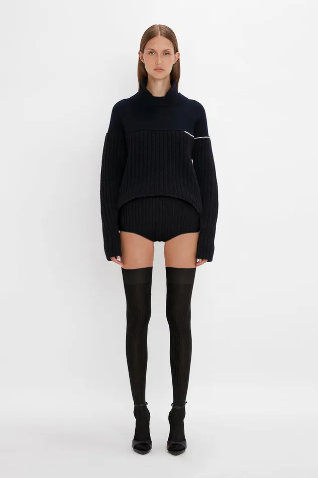 Hosiery Women Victoria Beckham Exclusive Over The Knee Socks In Black