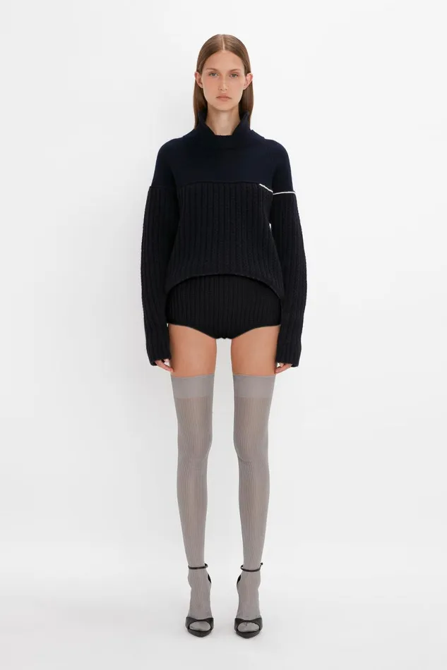 Hosiery Women Victoria Beckham Exclusive Over The Knee Socks In Grey