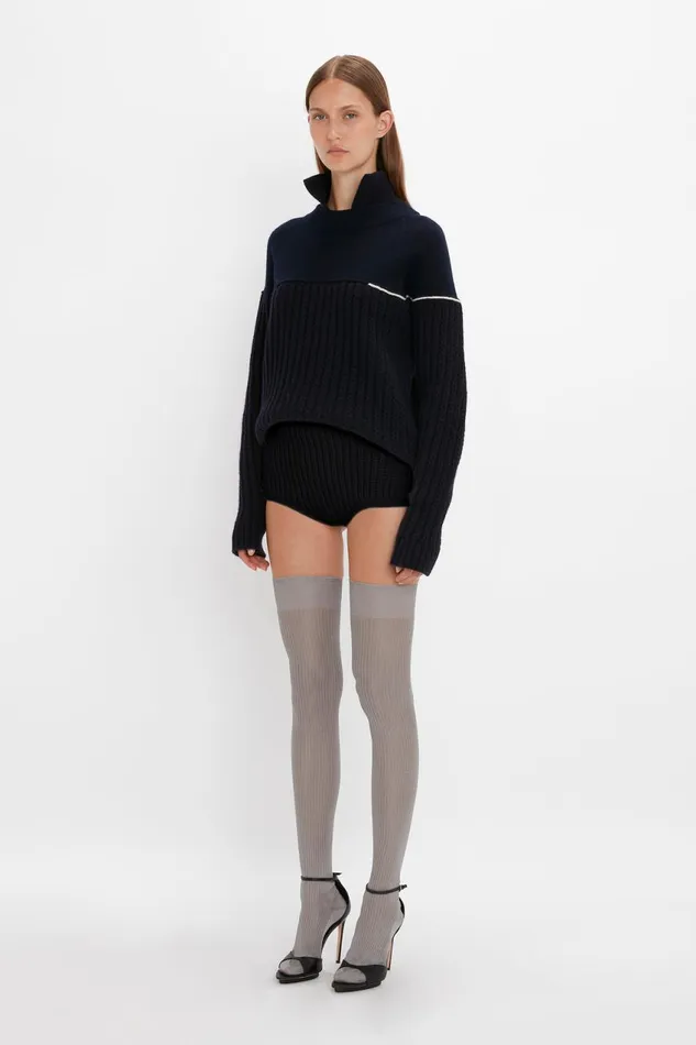 Hosiery Women Victoria Beckham Exclusive Over The Knee Socks In Grey