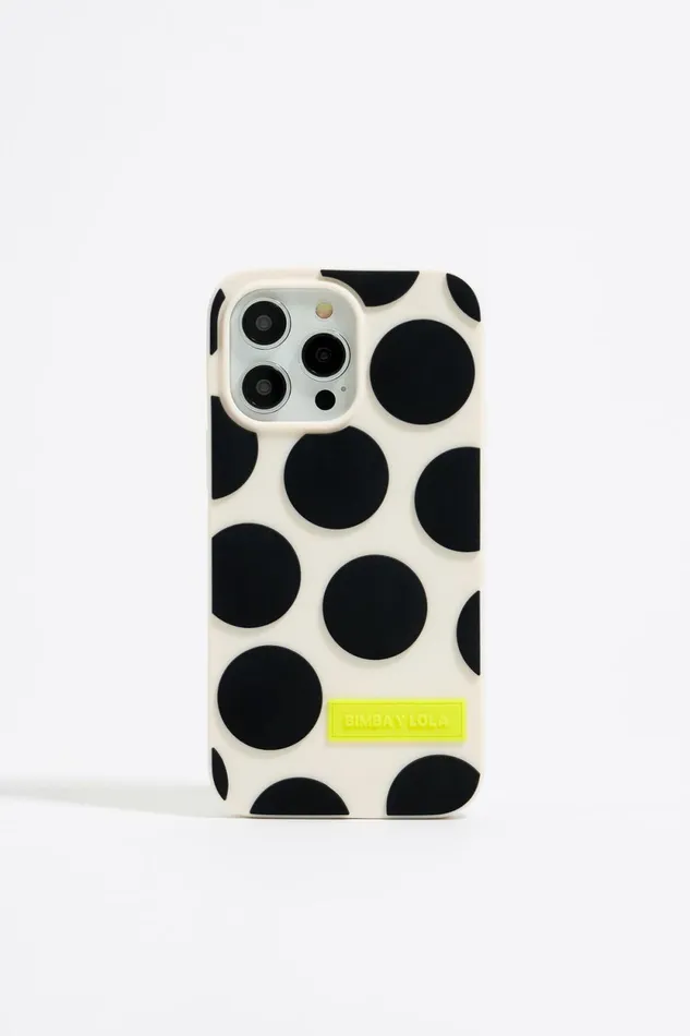 Ivory Dots Silicone IPhone 15 Pro Max Case Ivory Women Bimba Y Lola Phone Cases Ivory Dots Silicone IPhone 15 Pro Max Case Ivory Women Bimba Y Lola Phone Cases
