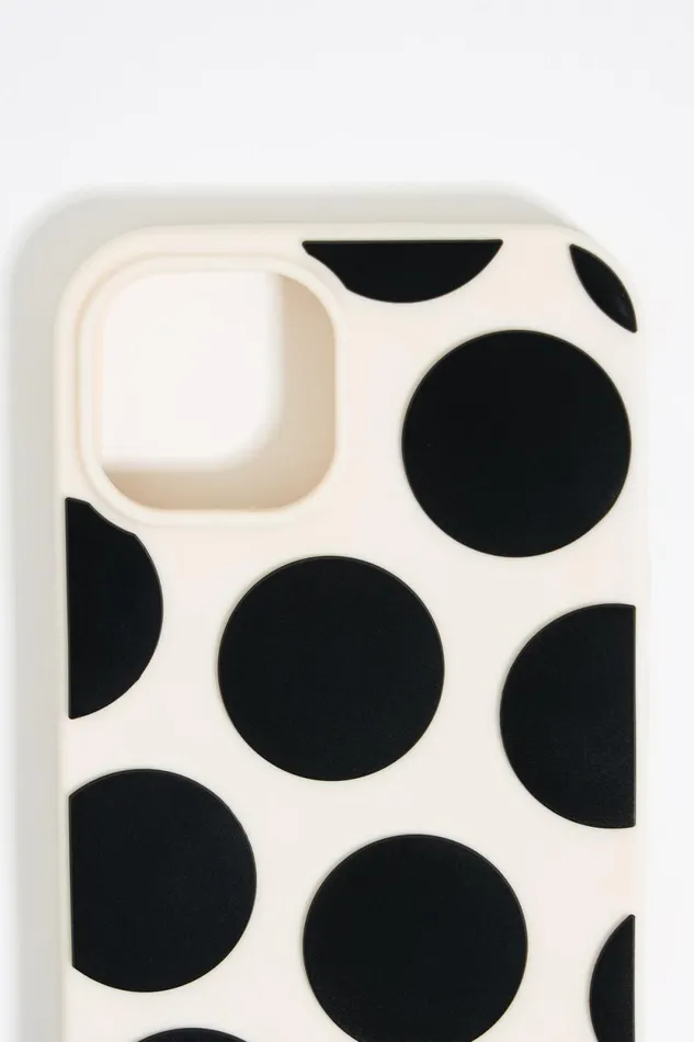 Ivory Dots Silicone IPhone 15 Pro Max Case Ivory Women Bimba Y Lola Phone Cases Ivory Dots Silicone IPhone 15 Pro Max Case Ivory Women Bimba Y Lola Phone Cases