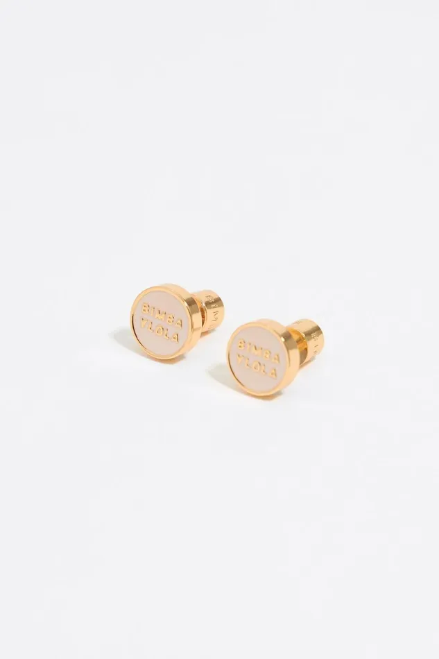 Ivory Logo Earrings Ivory Women Bimba Y Lola Earrings Ivory Logo Earrings Ivory Women Bimba Y Lola Earrings
