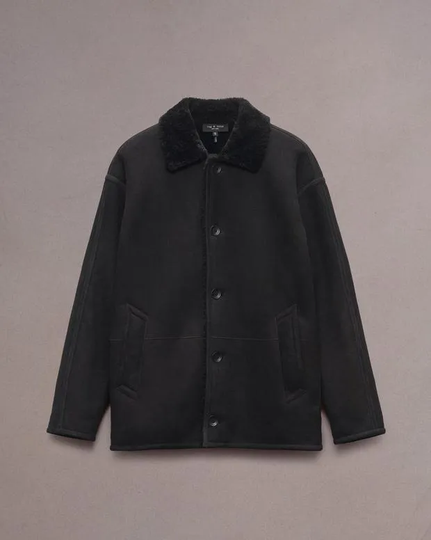 Jackets and Coats Men Rag and Bone Henderson Shearling Jacket Black
