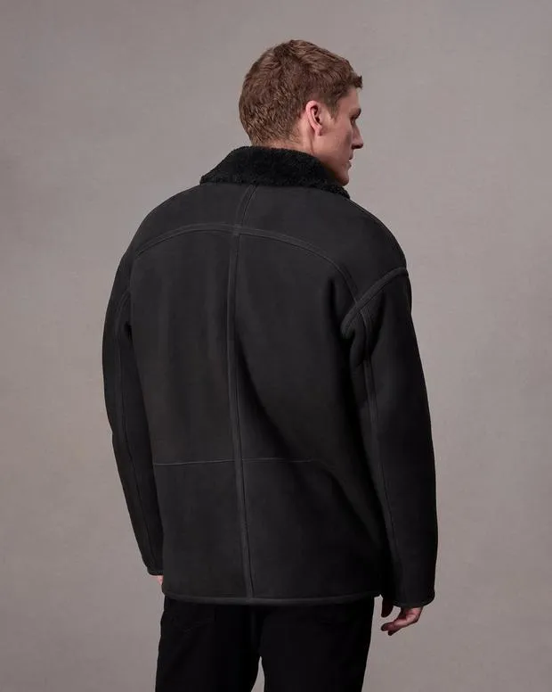 Jackets and Coats Men Rag and Bone Henderson Shearling Jacket Black