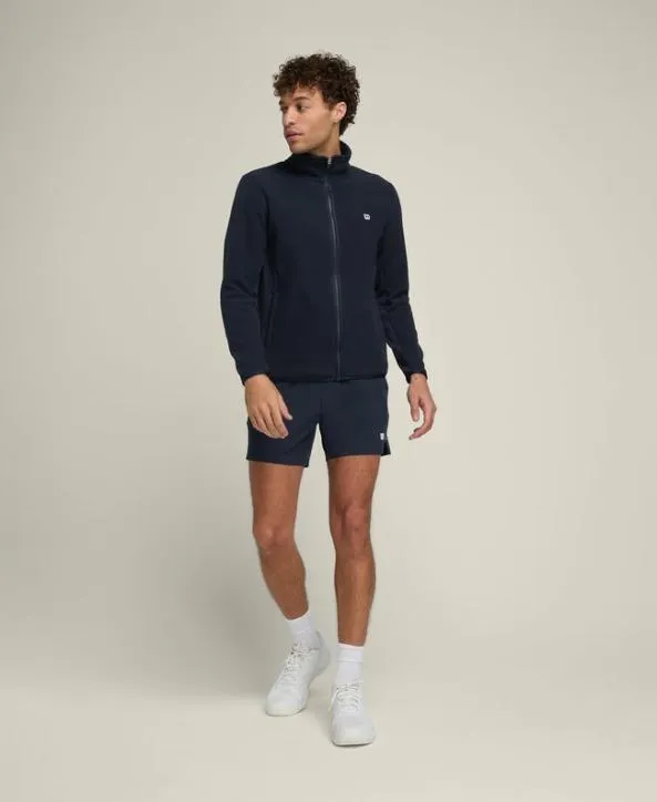 Jackets and Vests Men Wilson Off Court Fleece Jacket Classic Navy