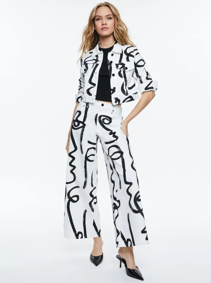 Jackets Coats Women Alice Olivia Koketit Chloe Boxy Cropped Jacket Around The World