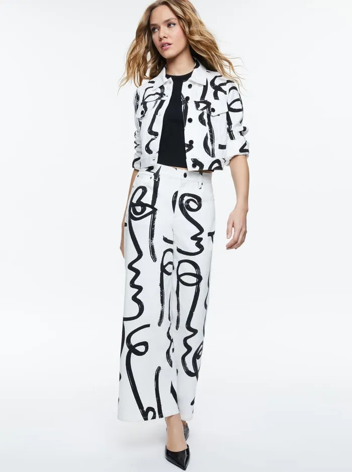 Jackets Coats Women Alice Olivia Koketit Chloe Boxy Cropped Jacket Around The World